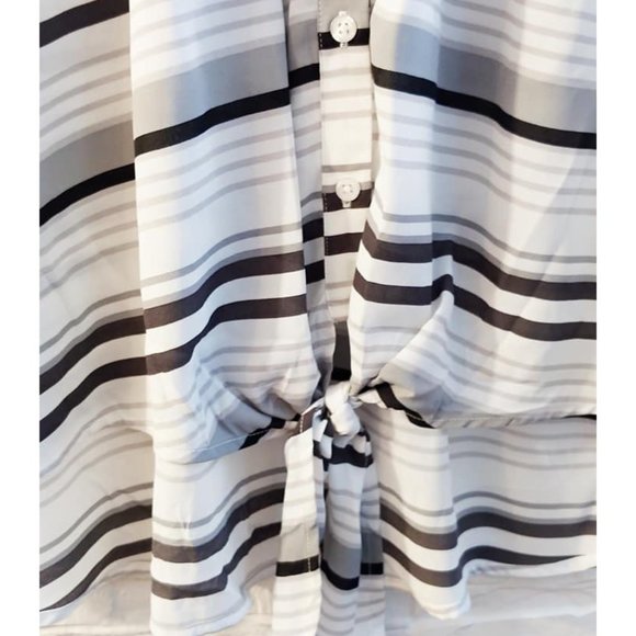 Beautiful Striped Knotted Blouse - Picture 3 of 4